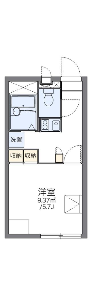 レオパレスアルカンシエル壱番館(1K/1階)の間取り写真