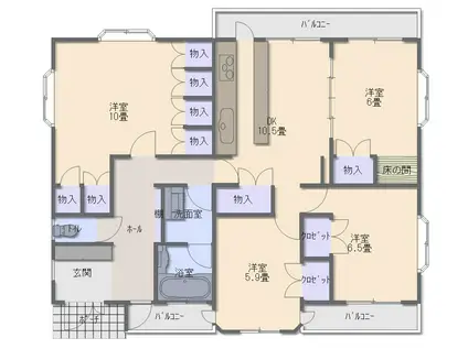 第一佐和ビル(4LDK/3階)の間取り写真