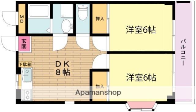 メゾンすとーにぃー(2DK/1階)の間取り写真