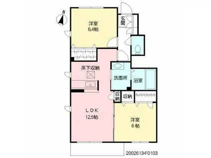 アトレ和泉II F棟(2LDK/1階)の間取り写真