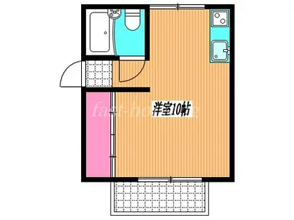 サニーフラット(ワンルーム/2階)の間取り写真