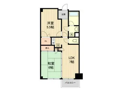 アーバンコートサカス3(2LDK/3階)の間取り写真