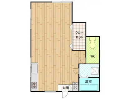 クオリティHONDA(ワンルーム/2階)の間取り写真