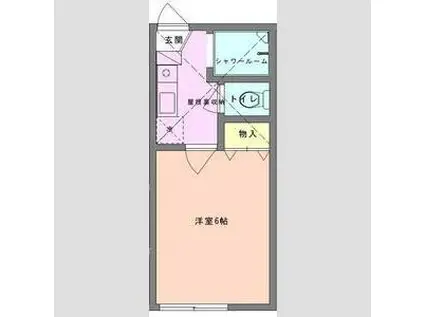 ACCESS真土(1K/1階)の間取り写真