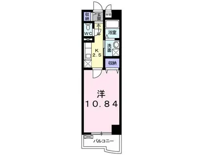 アイリス(1K/3階)の間取り写真