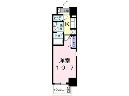 スアヴィス千葉(1K/5階)の間取り写真