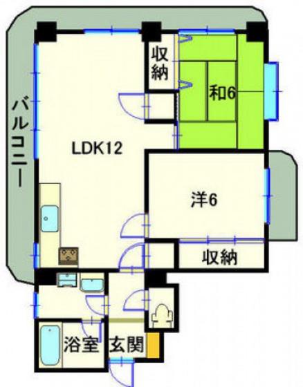 ハイツ光が丘(2LDK/3階)の間取り写真