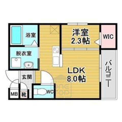 リアコート千里丘1ノース(1LDK/3階)の間取り写真