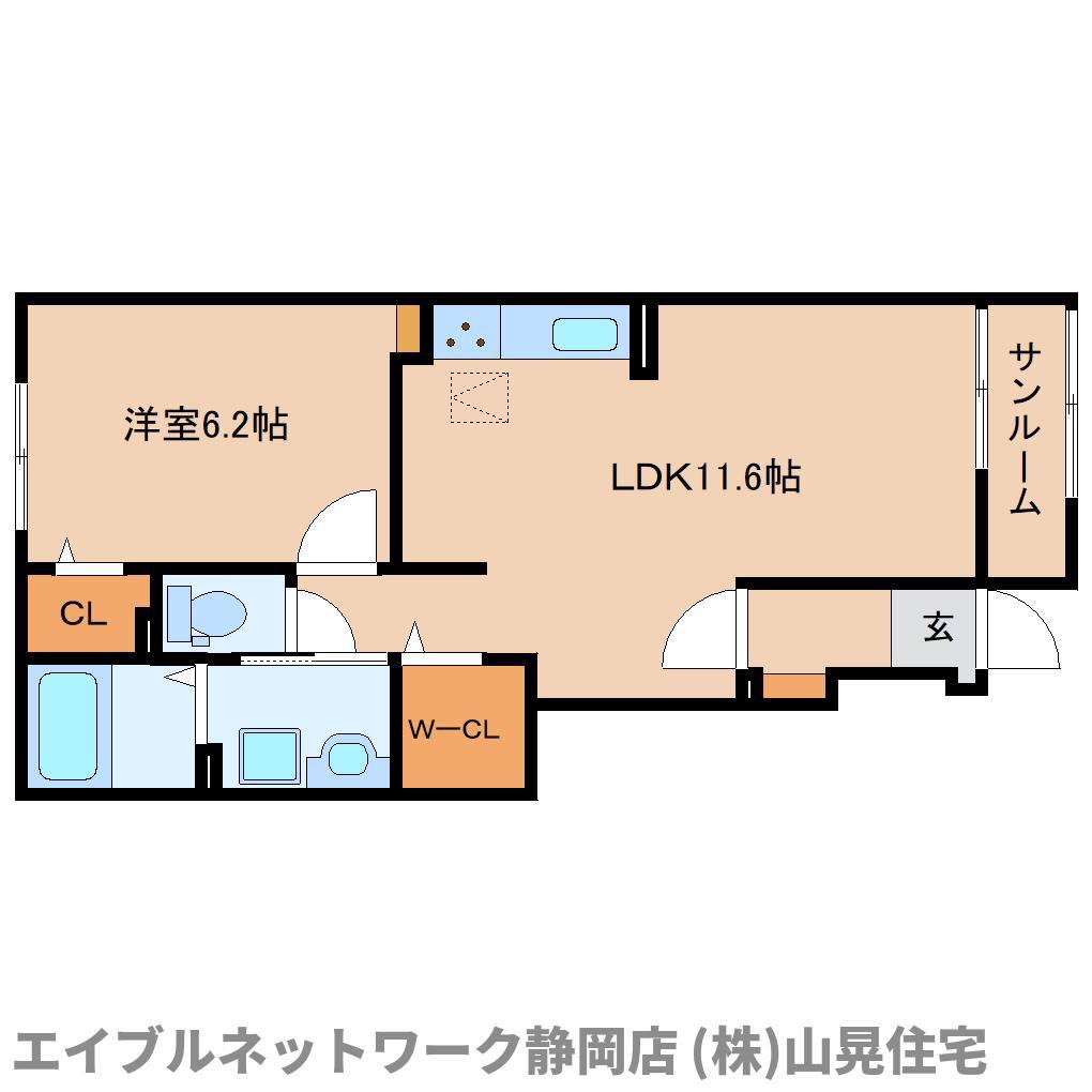 ヴィラ カルディア(1LDK/1階)の間取り写真