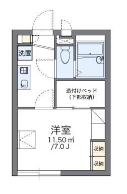 レオパレスライトハウス上田(1K/2階)の間取り写真