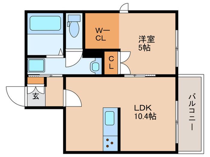 ヘーベルメゾン南常盤台(1LDK/1階)の間取り写真