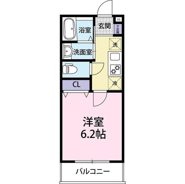 LEIMEIシリウス浦和(1K/1階)の間取り写真