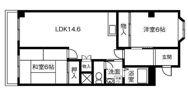 グラン・エスポワール(2LDK/2階)の間取り写真
