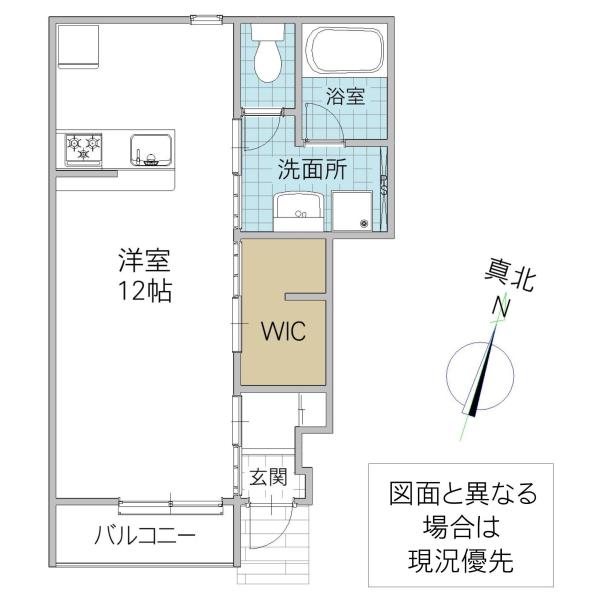 レーガベーネ高野 A(ワンルーム/1階)の間取り写真