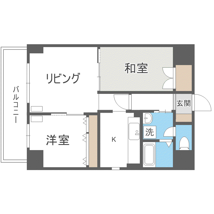 クレールゆりがはら(2LDK/7階)の間取り写真