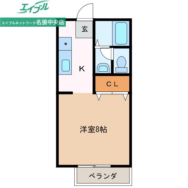 グランデュア21(ワンルーム/2階)の間取り写真