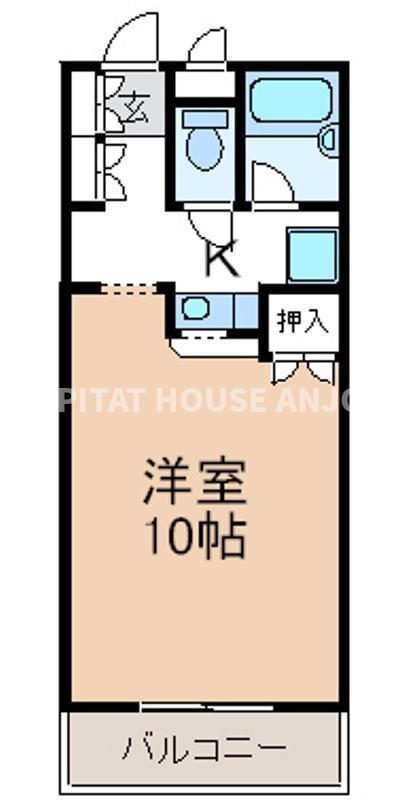 ソフィアライト(1K/4階)の間取り写真