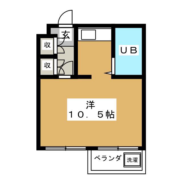 大給坂マンション(ワンルーム/3階)の間取り写真