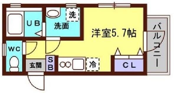 ファーストホーム吉野町 (ワンルーム/3階)の間取り写真