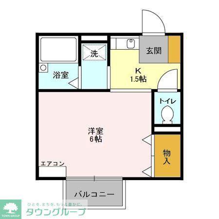 サニーハウスS(1K/2階)の間取り写真