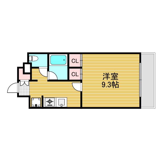 グランシャルマン新大阪(1K/7階)の間取り写真