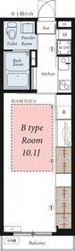 リブリ・英(1K/3階)の間取り写真