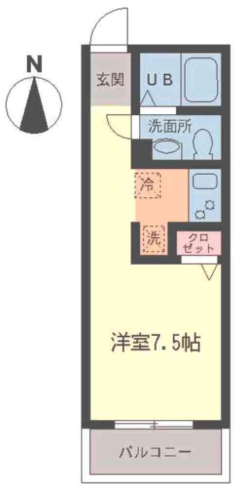 ピエニキュラ(1K/3階)の間取り写真
