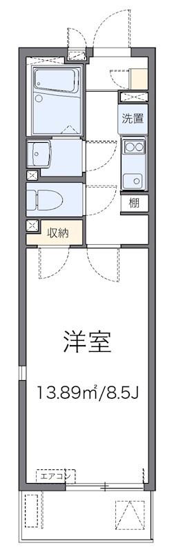 ブルーライン 新羽駅 徒歩6分 3階建 築12年(1K/1階)の間取り写真