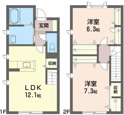 シャーメゾンクラヴィエ北島(2LDK/1階)の間取り写真
