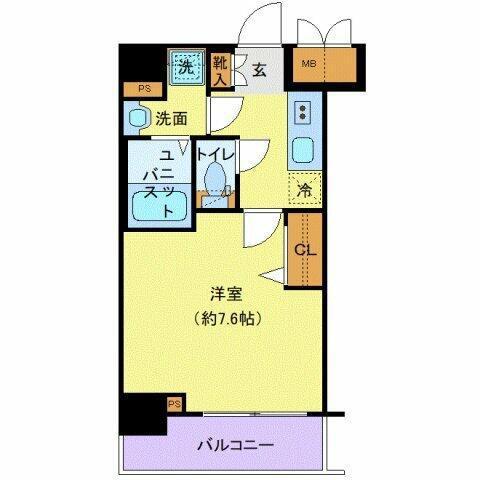プレサンス新宿中落合メーディオ(1K/3階)の間取り写真