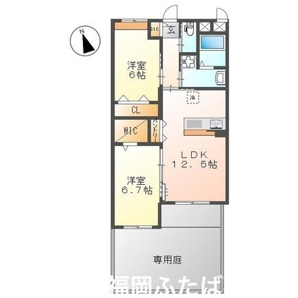 LA MAISON DU REVE (2LDK/1階)の間取り写真
