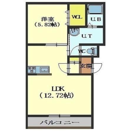 EVOLCIONエボルシオン(1LDK/1階)の間取り写真
