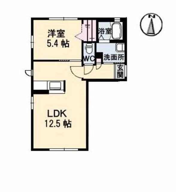 シャーメゾン・フォルビート(1LDK/1階)の間取り写真