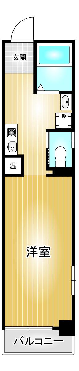 ハウス108泉(1K/4階)の間取り写真