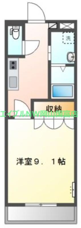 サンシャインANNEX(1K/2階)の間取り写真