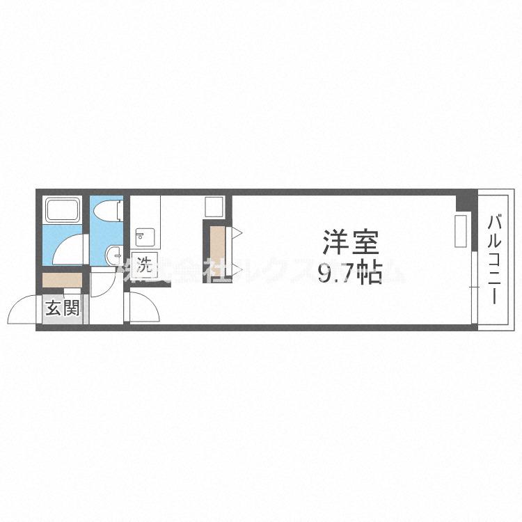 グランドライフ北之坊(1K/5階)の間取り写真
