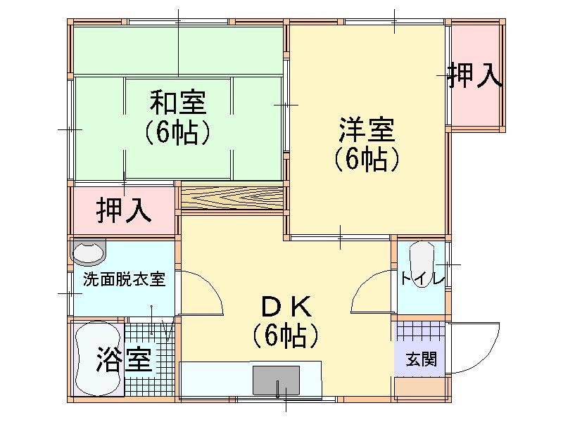 サンドリーム(2DK/1階)の間取り写真