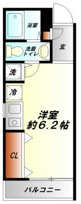 BAAN栄(ワンルーム/2階)の間取り写真