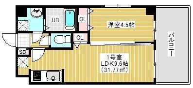 金太郎ヒルズ255(1LDK/7階)の間取り写真