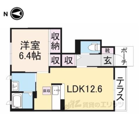 フェリーチェC(2LDK/2階)の間取り写真