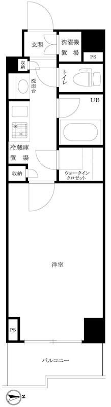 ルーブル桜新町(1K/3階)の間取り写真