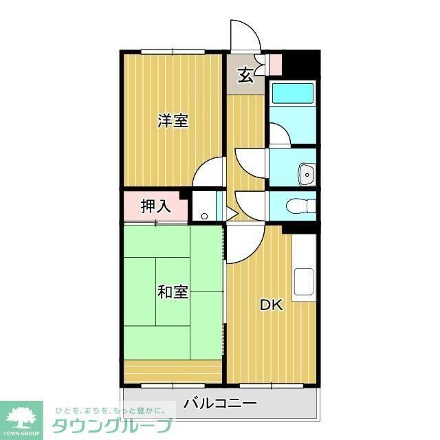 JLBグランエクリュ明大前(2DK/3階)の間取り写真