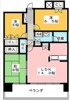 ファミリア―レ小坂(3LDK/7階)の間取り写真