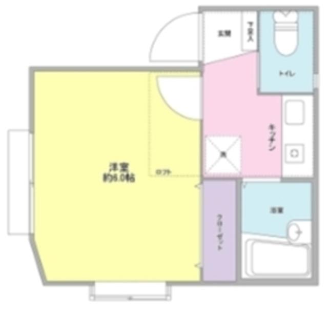 メゾンドF(1K/2階)の間取り写真
