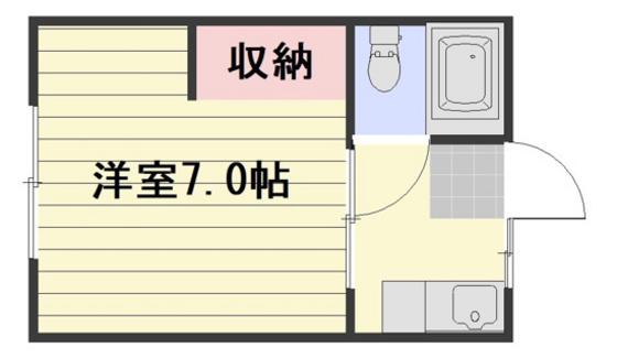 ソラータ京山A棟(1K/2階)の間取り写真