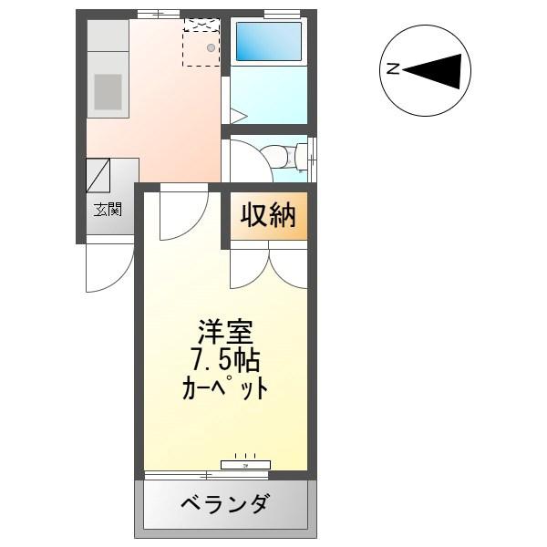 COOP上田(1K/2階)の間取り写真