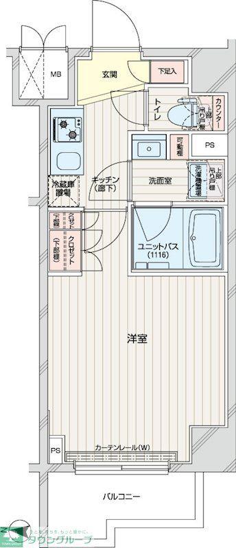 ルーブル本羽田(1K/1階)の間取り写真
