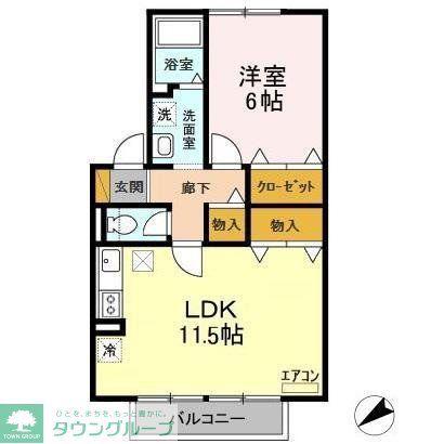 メイヒルズⅢ(1LDK/1階)の間取り写真