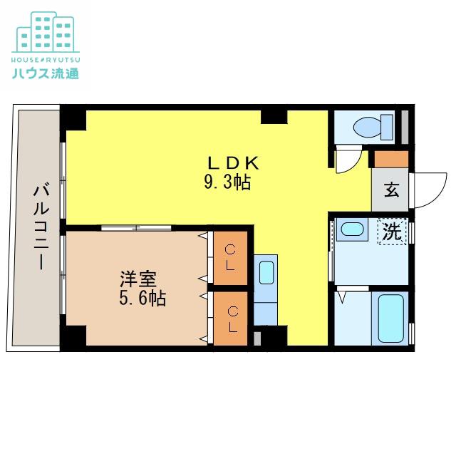 フカイフラットI(1LDK/3階)の間取り写真