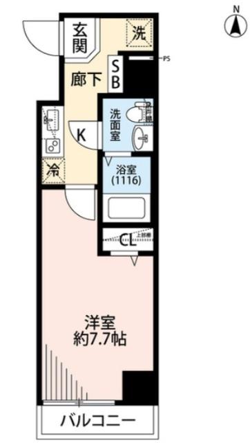  プレール・ドゥーク住吉II-(1K/2階)の間取り写真
